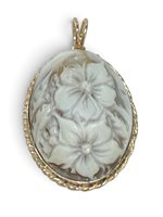 Pendant Mandile 1922 Woman Cammei  in Silver Conchiglia 2MCICM247